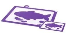 Доска Masrad разделочная Рыбы - набор из 2 шт (35*28 см + 21*14.8 см), фиолетовая F23105