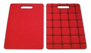 Доска разделочная пластиковая 37х27х1,2см, Joseph Joseph Grip-top, красная (RGT012SW)