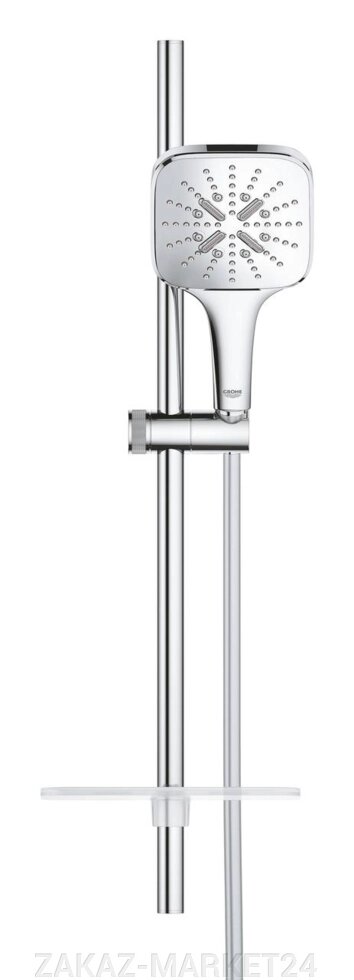 Душевой гарнитур GROHE Rainshower SmartActive 130 Cube, 3 вида струй, хром (26583000) от компании ZAKAZ-MARKET24 - фото 1