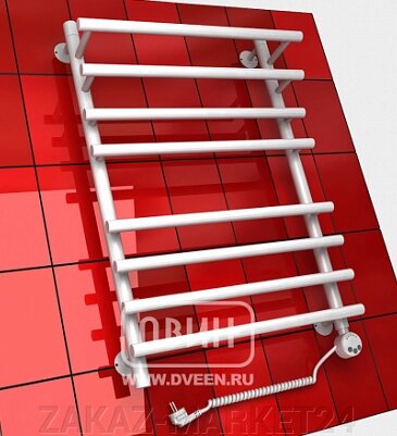 ДВИН Полотенцесушитель F primo electro 60/50 1"-3/4"-1/2" Электрический ТЭН справа (К эл. белый) от компании «ZAKAZ-MARKET24 - фото 1