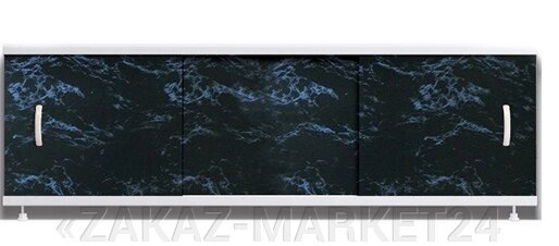 Экран под ванну 1,7 м ALAVANN "ОПТИМА" // 25 черный мрамор от компании «ZAKAZ-MARKET24 - фото 1