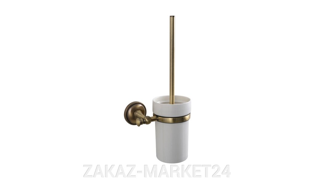 Ерш для туалета Fixsen ELEMENT GR-3397 белый хром, керамика-пластик, GR-9513 от компании «ZAKAZ-MARKET24 - фото 1