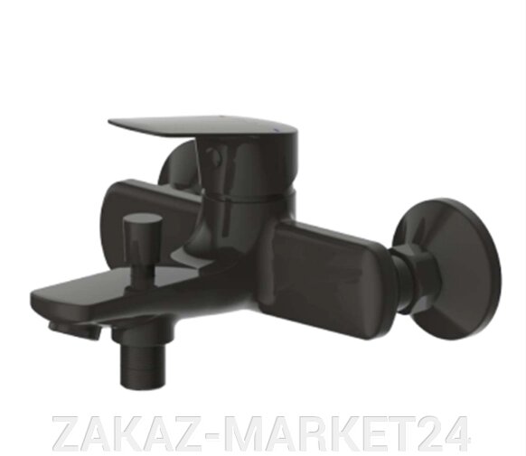 F6429564BW-01-ENG Смеситель Bravat Rhein для ванны с душем, черный от компании ZAKAZ-MARKET24 - фото 1