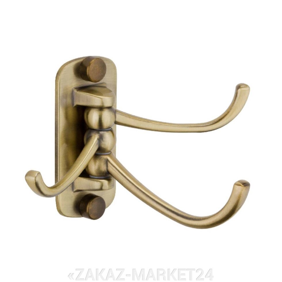FIXSEN "ANTIK" Крючок поворотный тройной FX-61105C (к/к 20) от компании «ZAKAZ-MARKET24 - фото 1