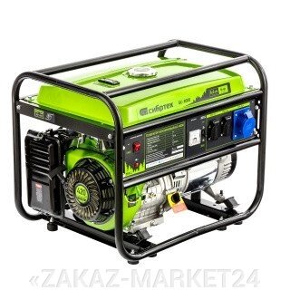 Генератор бензиновый БС-8000, 6,6 кВт, 230В, четырехтактный, 25 л, ручной стартер Сибртех от компании «ZAKAZ-MARKET24 - фото 1