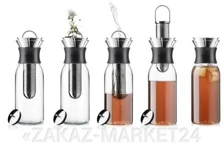 Графин для приготовления ice tea, 1л. черный EVA SOLO 567480 от компании «ZAKAZ-MARKET24 - фото 1