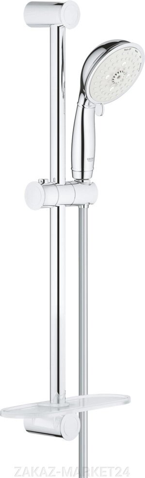 Grohe Душевая гарнитура New Tempesta Rustic 100, ручной душ, штанга 600 мм, шланг 1750 мм, полочка 27609001 от компании ZAKAZ-MARKET24 - фото 1