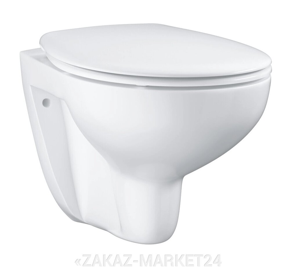GROHE Унитаз подвесной безободковый bau ceramic в комплекте с сиденьем, микролифт 39351000 от компании «ZAKAZ-MARKET24 - фото 1