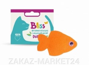 Игрушка Bliss с кошачей мятой Рыбка ЦБ-3070 от компании ZAKAZ-MARKET24 - фото 1