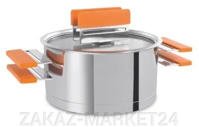 Кастрюля 22см/3,4л. со стеклянной крышкой, RAINBOW PARTY ORANGE Silampos 63D122DG1022100 от компании ZAKAZ-MARKET24 - фото 1