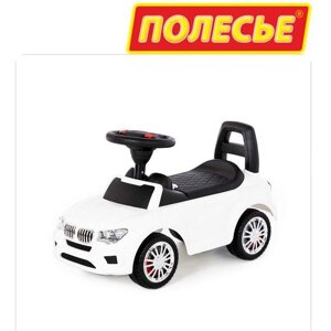 Каталка-автомобиль "SuperCar"5 со звуковым сигналом (белая)