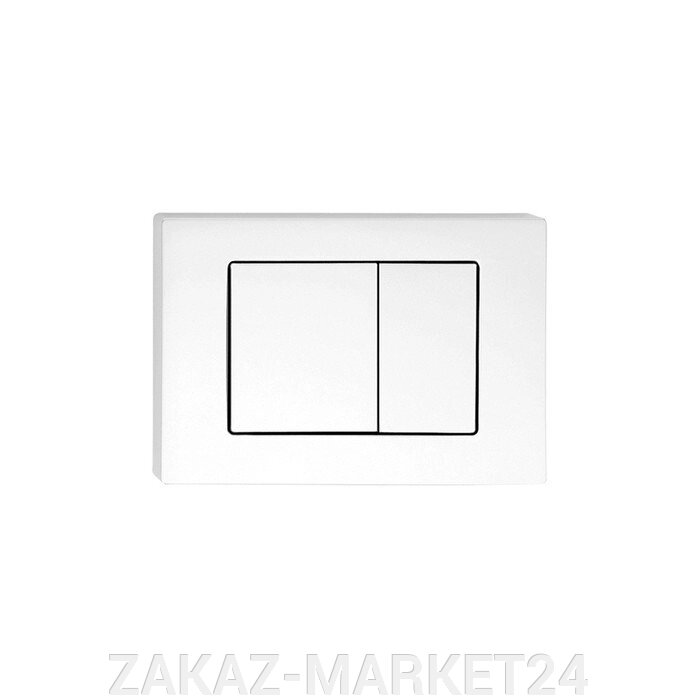 Клавиша смыва универсальная матовая белая 032 UNI32MWi77 от компании «ZAKAZ-MARKET24 - фото 1
