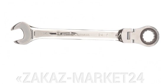 Ключ комбинированный трещоточный, 24 мм, CrV, шарнирный, зерк. хром// Matrix от компании «ZAKAZ-MARKET24 - фото 1