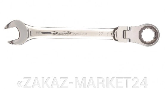 Ключ комбинированный трещоточный, 27 мм, CrV, шарнирный, зеркальный хром Matrix от компании «ZAKAZ-MARKET24 - фото 1