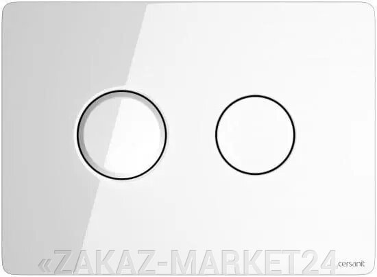 Кнопка ACCENTO для AQUA 50 пневматическая стекло белый от компании «ZAKAZ-MARKET24 - фото 1