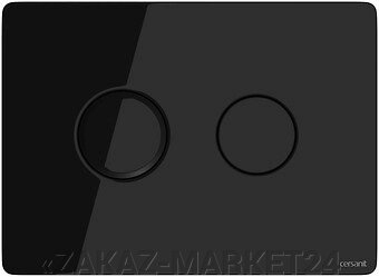 Кнопка ACCENTO для AQUA 50 пневматическая стекло черный от компании «ZAKAZ-MARKET24 - фото 1