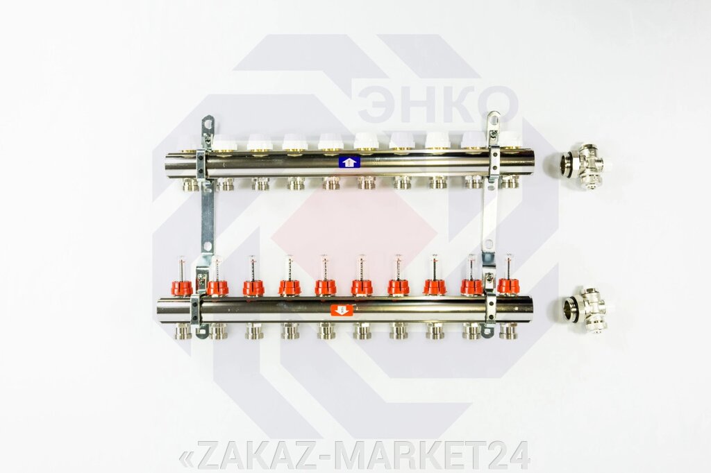 Комплект коллекторов с расходомерами ITAP 916C 10 контуров от компании «ZAKAZ-MARKET24 - фото 1