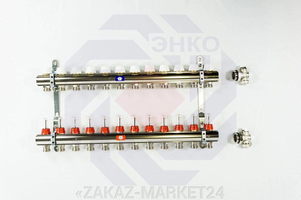 Комплект коллекторов с расходомерами ITAP 916C 12 контуров от компании «ZAKAZ-MARKET24 - фото 1