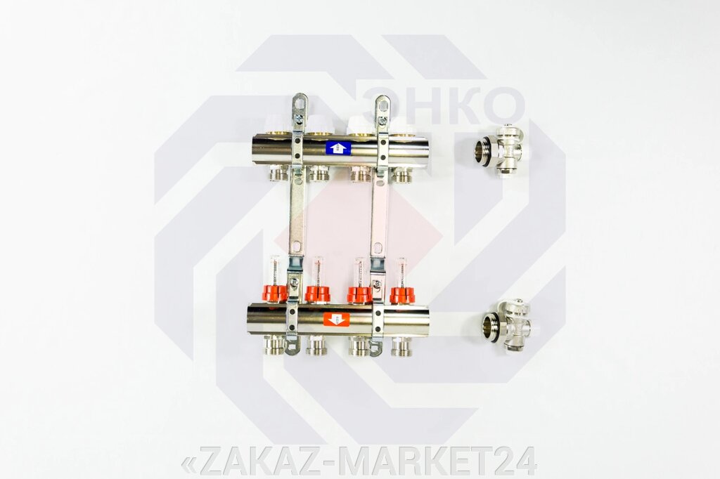 Комплект коллекторов с расходомерами ITAP 916C 4 контура от компании «ZAKAZ-MARKET24 - фото 1