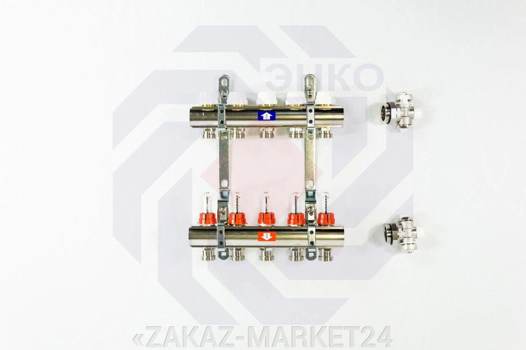 Комплект коллекторов с расходомерами ITAP 916C 5 контуров от компании «ZAKAZ-MARKET24 - фото 1