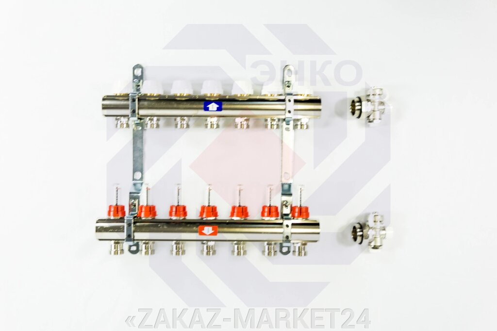 Комплект коллекторов с расходомерами ITAP 916C 7 контуров от компании «ZAKAZ-MARKET24 - фото 1