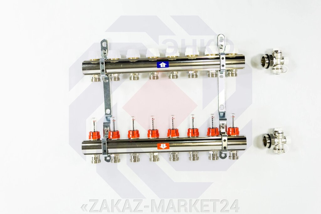 Комплект коллекторов с расходомерами ITAP 916C 8 контуров от компании «ZAKAZ-MARKET24 - фото 1