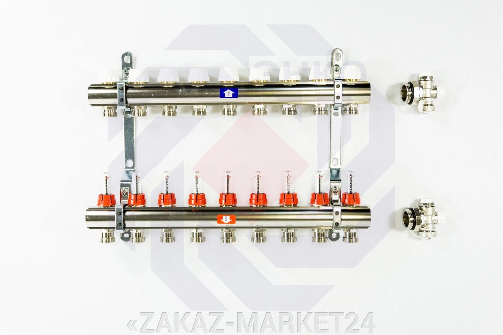 Комплект коллекторов с расходомерами ITAP 916C 9 контуров от компании «ZAKAZ-MARKET24 - фото 1