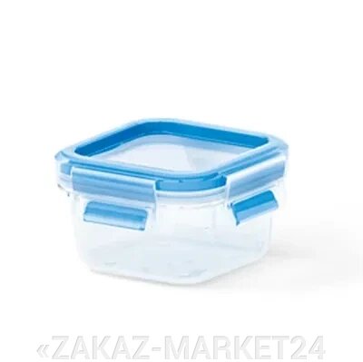 Контейнер EMSA 0,22л. квадратный, прозрачный /голубой CLIP&CLOSE 3D 508535 от компании «ZAKAZ-MARKET24 - фото 1