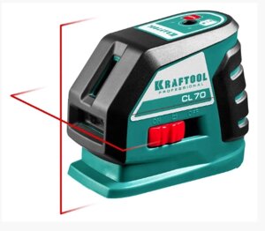 KRAFTOOL CL-70 нивелир лазерный , 20м/70м, IP54, точн. 0,2 мм/м, питание 4хАА, в коробке (34660)