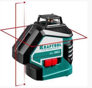 KRAFTOOL LL360 нивелир лазерный, 2х360°20м/70м, IP54, точн. 0,2 мм/м