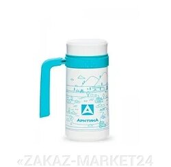 Кружка-термос ARCTICA с ручкой (0,5л)(8ч)(ситичко)(металл)-белый от компании «ZAKAZ-MARKET24 - фото 1