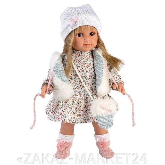 Кукла Елена, блондинка в белом меховом жилете. от компании «ZAKAZ-MARKET24 - фото 1