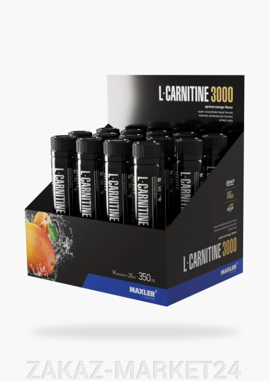 L-Carnitine 3000 Shots Абрикос-Манго Коробка 14х25 мл от компании ZAKAZ-MARKET24 - фото 1