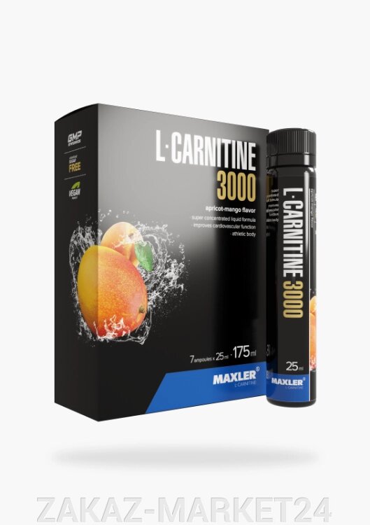 L-Carnitine 3000 Shots Абрикос-Манго Коробка 7х25 мл от компании ZAKAZ-MARKET24 - фото 1