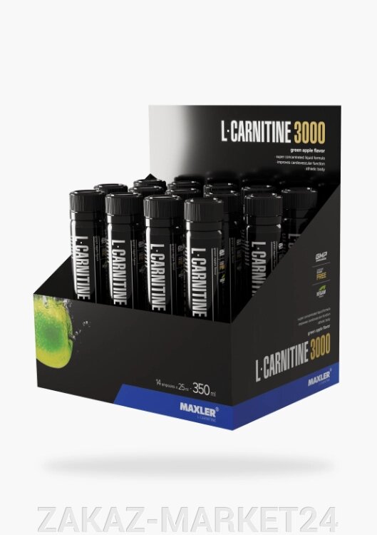 L-Carnitine 3000 Shots Зеленое Яблоко Коробка 14х25 мл от компании ZAKAZ-MARKET24 - фото 1