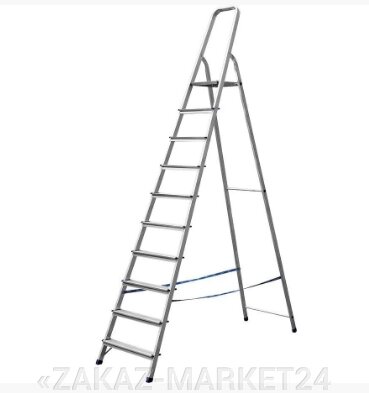 Лестница-стремянка СИБИН алюминиевая, 10 ступеней, 208 см (38801-10) от компании «ZAKAZ-MARKET24 - фото 1
