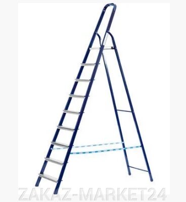 Лестница-стремянка СИБИН стальная, 10 ступеней, 208 см (38803-10) от компании «ZAKAZ-MARKET24 - фото 1