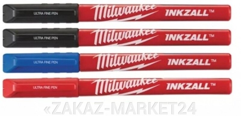 Маркера  универсальные Milwaukee INKZALL Fine Tip 48223165 4 шт от компании «ZAKAZ-MARKET24 - фото 1