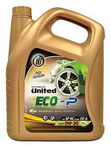 Масло моторное united oil eco P 5w-30 API SP-RC; ILSAG GF-6 - 200 л.