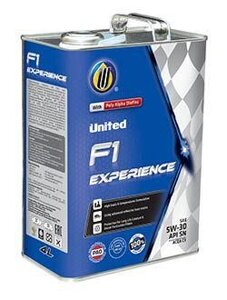 Масло моторное United Oil F1 Expirience 5w-30 - 4 л.