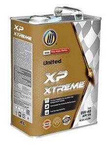 Масло моторное United Oil XP Xtreme 0w-40 - 4 л.