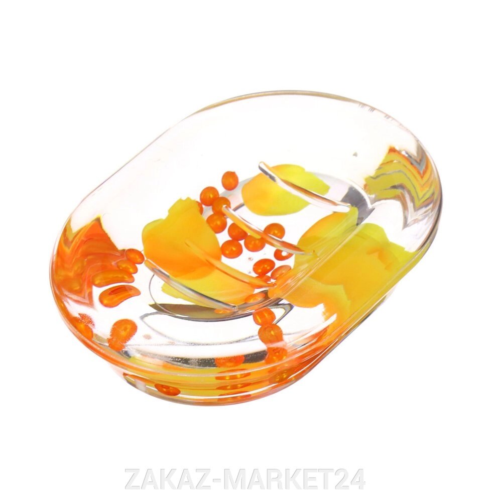 Мыльница Аквалиния оранжевые лепестки от компании «ZAKAZ-MARKET24 - фото 1