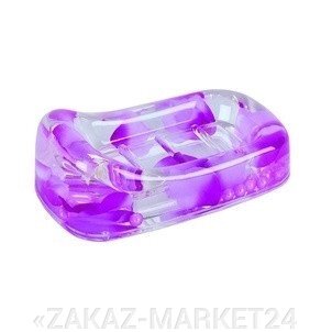 Мыльница большая Аквалиния фиолетовые лепестки от компании «ZAKAZ-MARKET24 - фото 1