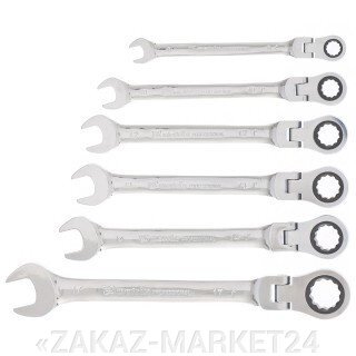 Набор ключей комбинированных, трещеточных шарнирных 6 шт Matrix от компании «ZAKAZ-MARKET24 - фото 1