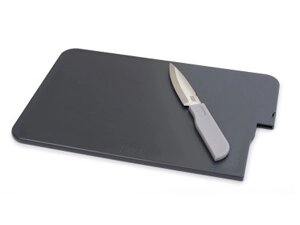 Набор разделочная доска + Нож, Joseph Joseph Slice&Store, серый (CBKB0100SW)