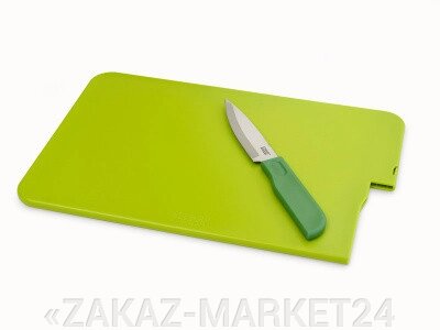 Набор разделочная доска + Нож, Joseph Joseph Slice&Store, зеленый (CBKG0100SW) от компании «ZAKAZ-MARKET24 - фото 1
