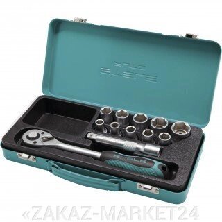 Набор торцевых головок, 1/2, головки 10 - 24 мм, с трещоточным ключом, 12 предметов Stels от компании «ZAKAZ-MARKET24 - фото 1