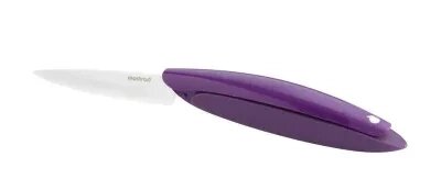 Нож Mastrad, керамическое лезвие 10 см, фиолетовая ручка - в прозрачной коробке F22205 от компании «ZAKAZ-MARKET24 - фото 1