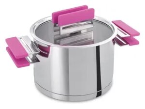 Кастрюля 22см/3,4л. со стеклянной крышкой, RAINBOW FASHION PINK Silampos 63D122DM1022100
