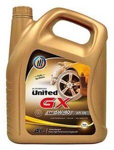 Масло моторное United Oil GX SP 5w-40 API SP - 5 л.